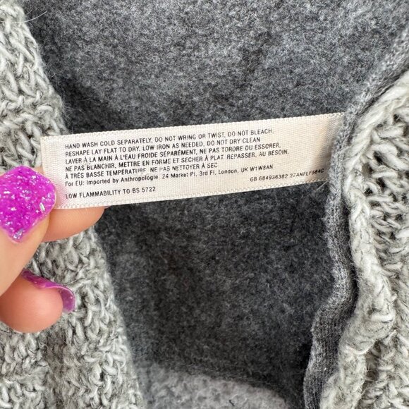 Anthropologie Saturday Sunday Open Front Cardigan Womens Grey Waterfall Sz XS - Picture 5 of 9